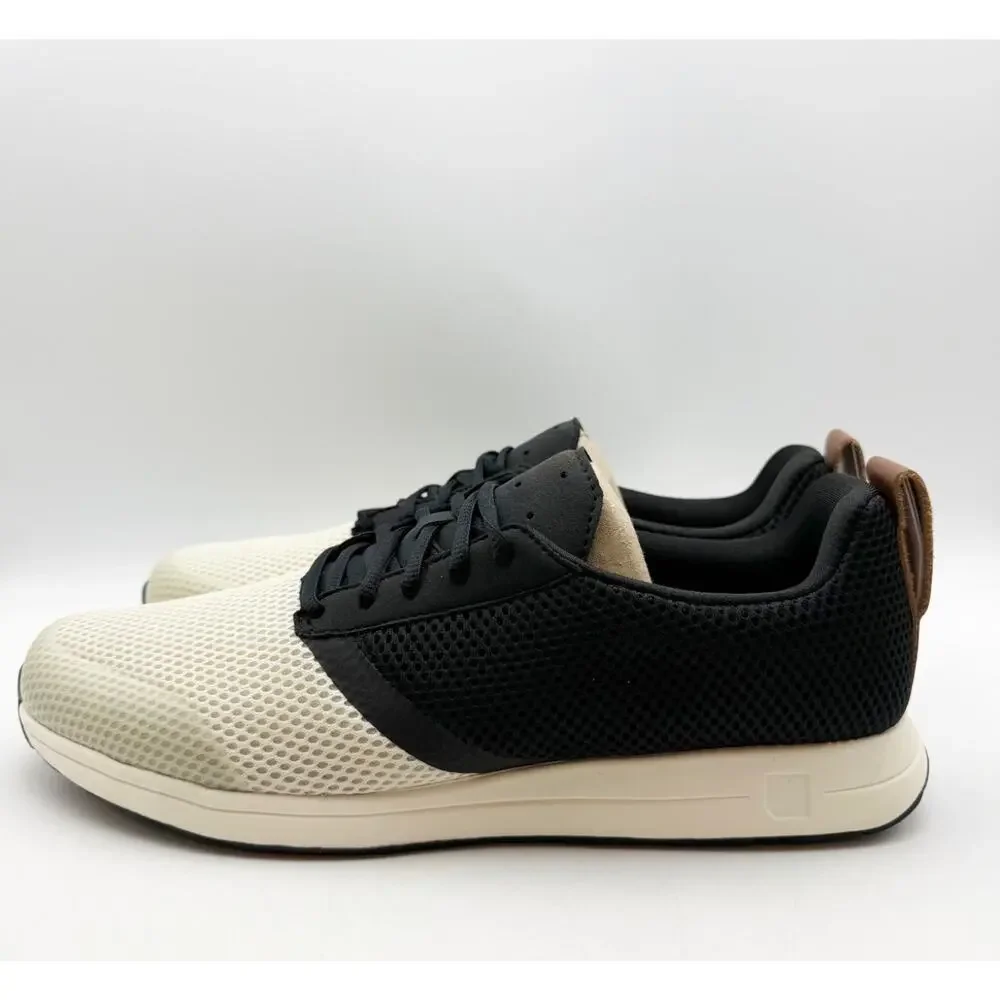 YORK Mens The Henry Runner Athletic Shoes Size 8 Black Cream Sneakers NIB